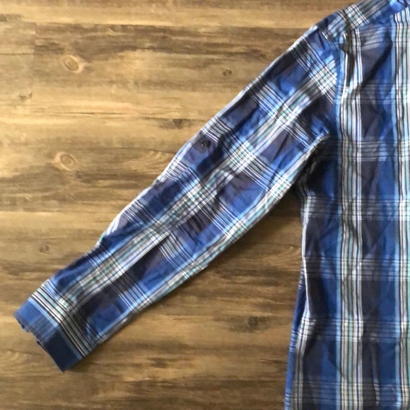 Men’s Alfani Plaid Button Down size M - Picture 5 of 10